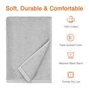Amazon Basics 2 Piece Quick-Dry Oversize Bath Towel, 54" x 30", Platinum - Brand New