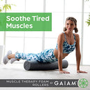 GAIAM RESTORE FOAM ROLLER FOR MUSCLE MASSAGE - 05-63443 - GRAY - Brand New