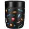 CHARCY 9OZ STAINLESS VACUUM FOOD JAR SOUP THERMO - GRAY ASTRONAUT - BLACK PIXELS - Like New