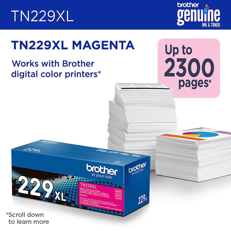 BROTHER® MAGENTA HIGH YIELD TONER CARTRIDGE, SINGLE PACK - MAGENTA - Brand New