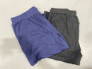 HUUEAY 2 PACK WOMEN'S PLUS SIZE CAPRI PANTS COTTON WIDE LEG CAPRIS - BLACK/NAVY - Brand New