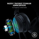 Razer Kraken V3 Wired USB Gaming Headset: Triforce Titanium 50mm Drivers - BLACK Like New