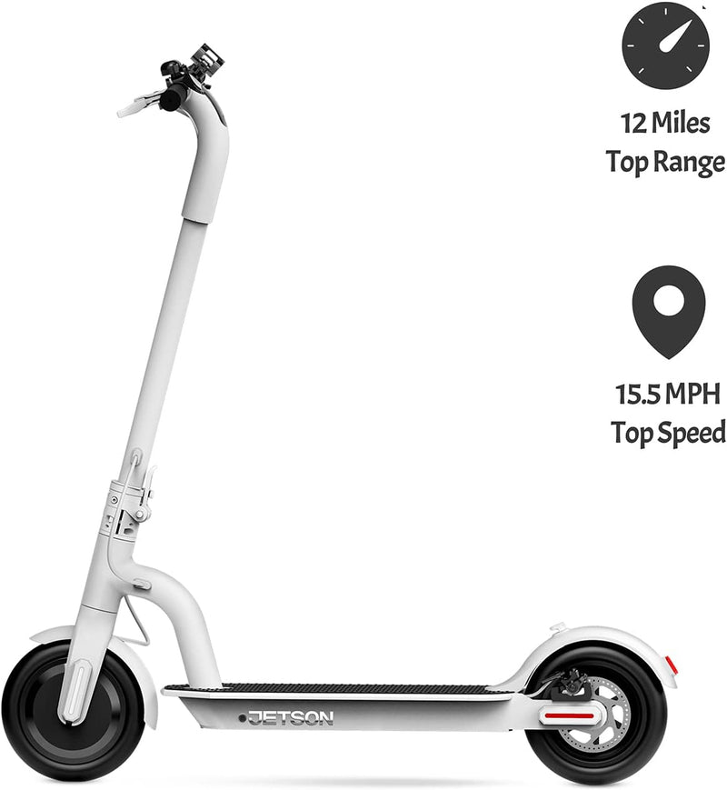 JETSON Eris folding electric scooter with Phone Holder and LCD Display - WHITE Like New