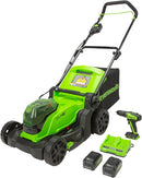 Greenworks 48V 2x24V 17" Brushless Cordless Lawn Mower 24V Drill/Driver - Green - Like New