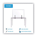MASTERVISION PROTECTOR SERIES GLASS ALUMINUM DESKTOP DIVIDER, 35.4 X 0.16 X 23.6 - Brand New