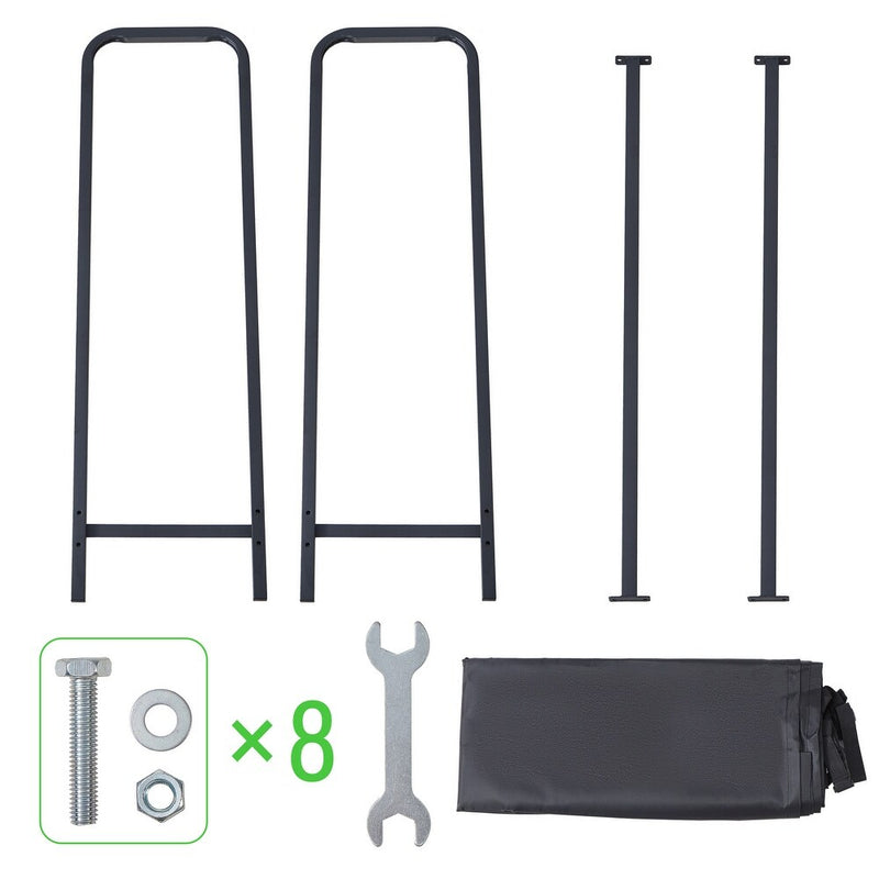 LUGO WATERPROOF AND OUTDOOR FIREWOOD RACK WITH COVER 4FT - BLACK - Like New