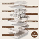 COUNTRY KITCHEN NONSTICK STACKABLE BAKEWARE SET, 10 PCS - CREAM - Like New