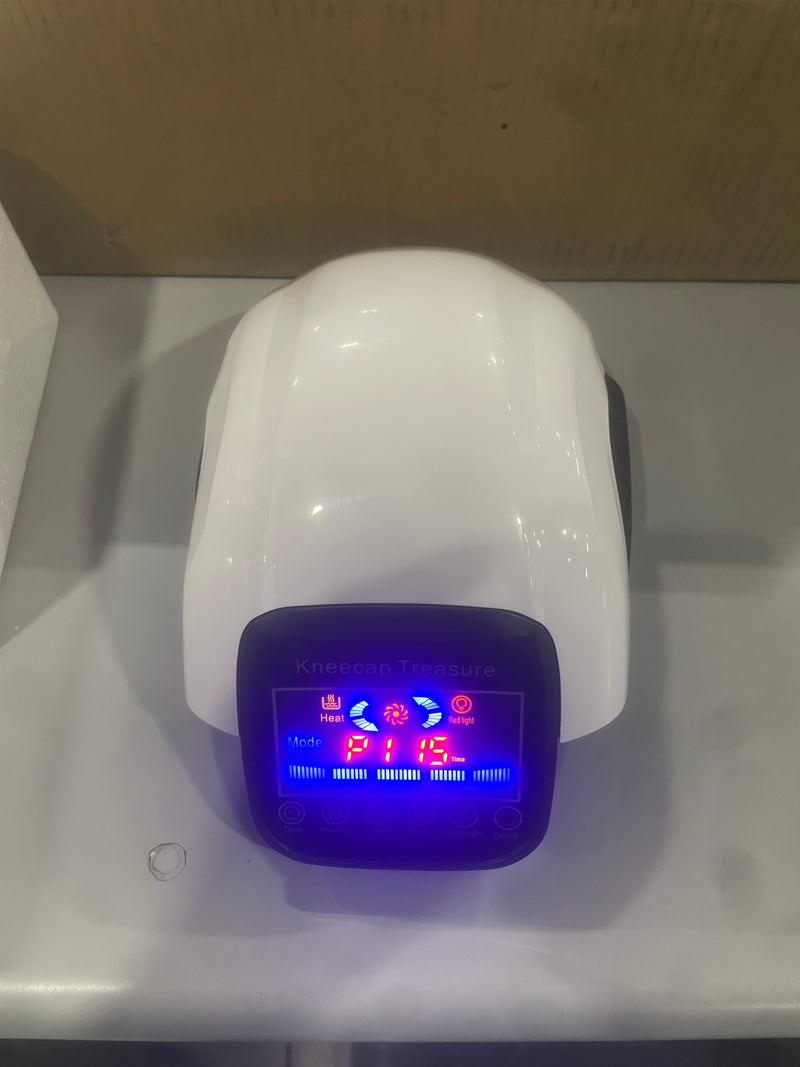 GENERIC KNEE MASSAGER HY-991 HEATED AIR VIBRATION RELAX KNEE JOINT - WHITE - Like New