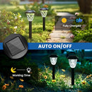 GIGALUMI 8 Pack Solar Outdoor Lights Bright Solar Pathway Lights Great Pattern Like New