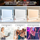 LILYHOME MAKEUP VANITY MIRROR WITH LIGHTS 22.8"X 18.1" LARGE LED LIGHTED - WHITE - Like New
