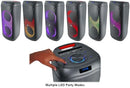 ROCKVILLE BASS PARTY 8 DUAL 8 INCH PORTABLE BATTERY LED PARTY BLUETOOTH SPEAKER - Like New