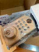 ELAMOR M19F INTELLIGENT DOOR LOCK SMART SECURITY PASSWORD & KEY - SATIN NICKEL - Like New