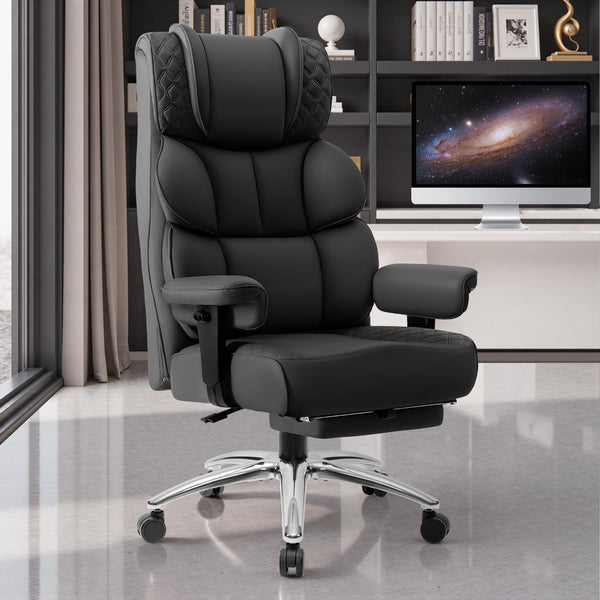BESTGLORY OFFICE DESK CHAIR BIG AND TALL LEATHER GAMING CHAIR - Scratch & Dent