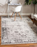 UNIQUE LOOM SOFIA COLLECTION TRADITIONAL VINTAGE GRAY HOME AREA RUG 4X6 - GRAY - Brand New