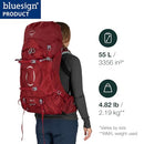 OSPREY ARIEL 55L WOMEN'S BACKPACKING BACKPACK, MEDIUM GRAY, WXS/S - SIZE: WOMEN - Brand New
