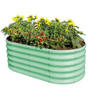 Land Guard 4×2×1.5ft Galvanized Raised Garden Bed Kit, Oval - Lime Green - Like New