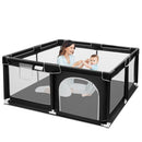 SUPOSEU BABY PLAYPEN LARGE PLAY YARDS 360° VISIBILITY - BLACK - Scratch & Dent