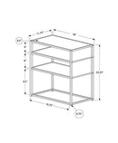 Monarch Specialties 3505 Accent Table, Metal, Laminate, Black - Brand New