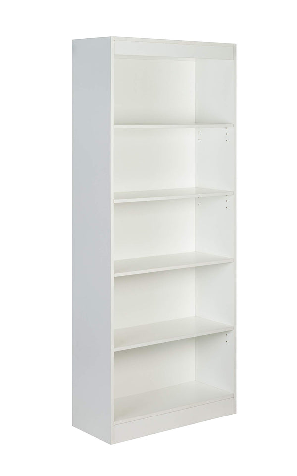 ONSPACE ESSENTIALS 5-TIER BOOKSHELF, 50-LD0101SHLF-WHITE - WHITE - Like New