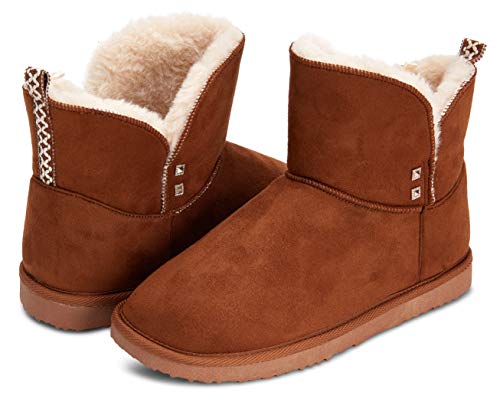 Floopi Warm Winter Boots for Women- Classic Ankle Cut, Eco-Friendly Suede - Brand New