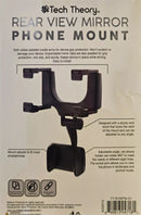 TECH THEORY REAR VIEW MIRROR PHONE MOUNT HANDS FREE DURABLE STABLE FIRM - BLACK Like New