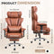 BESTFAIR BIG AND TALL OFFICE CHAIR - HIGH BACK & FOOTREST - BROWN - Like New