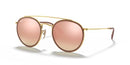 RAY-BAN RB3647N DOUBLE BRIDGE ROUND - Size 51X22 - GOLD/BROWN - Like New