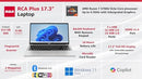 RCA 17.3" FHD LAPTOP, AMD RYZEN 7 5700, 8GB RAM, 512GB SSD RWNR7L1747-TI - Black - Brand New