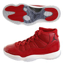 378037-623 NIKE JORDAN MEN AIR 11 RETRO, SIZE MEN 9.5, RED BLACK WHITE - Like New