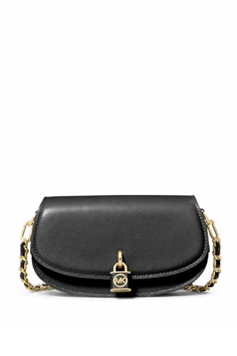 MICHAEL KORS MILA SMALL EAST/WEST CHAIN SLING MESSENGER BLACK ONE SIZE - BLACK - Like New