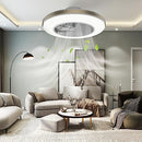 JHHF Ceiling Fan Remote Control Lighting 20'' Enclosed Bladeless Fan - Ash Gold - Like New