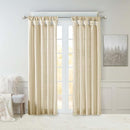 MADISON PARK EMILIA FAUX SILK SINGLE CURTAIN PRIVACY LINING - CHAMPAGNE - Like New