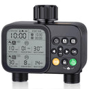 TJJFMM Sprinkler Timer for Garden Hose, 2 Outlet 8 Programmable, WT08- BLACK - Like New