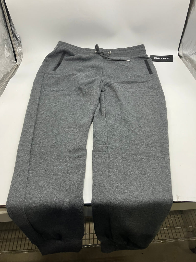 BLAZE BEAT SWEATPANTS WITH THREE POCKETS - SIZE EXTRA LARGE - CHARCOAL - HR24004 - Brand New