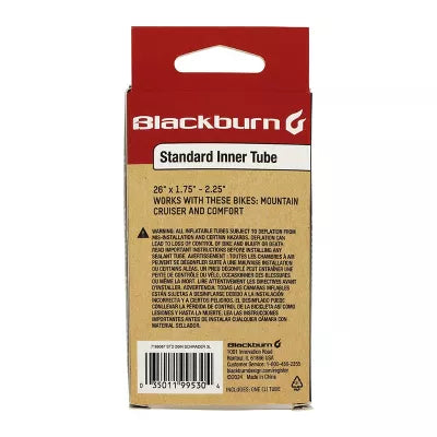 BLACKBURN 26" BIKE TUBE, FITS TIRES WIDTH 1.75" TO 2.25" - BLACK - Like New