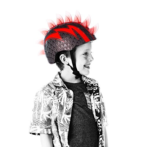 RASKULLZ MOHAWK HELMET BOLT LED 50-54 CM ML-009S - RED - Brand New