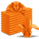 EYCHEI 60 PIECES BURNT ORANGE SATIN NAPKINS 20X20 SATIN CLOTH NAPKINS - Like New