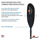 Aqua-Bound Eagle Ray Carbon 2-Piece Snap-Button Kayak Paddle - Brand New