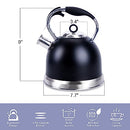 KIAADSY Teapot Whistling Tea Kettle Stove Top Cool Handle Food Grade Steel - Like New