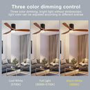 Sofucor 52" Flush Mount Ceiling Fan Lights Low Profile - Matte Black/Walnut Like New