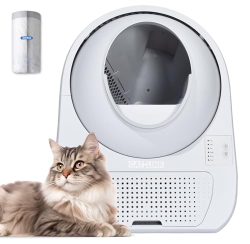 CATLINK SELF-CLEANING LITTER BOX MULTIPLE CATS LARGE CAPACITY CL-03 - WHITE - Like New