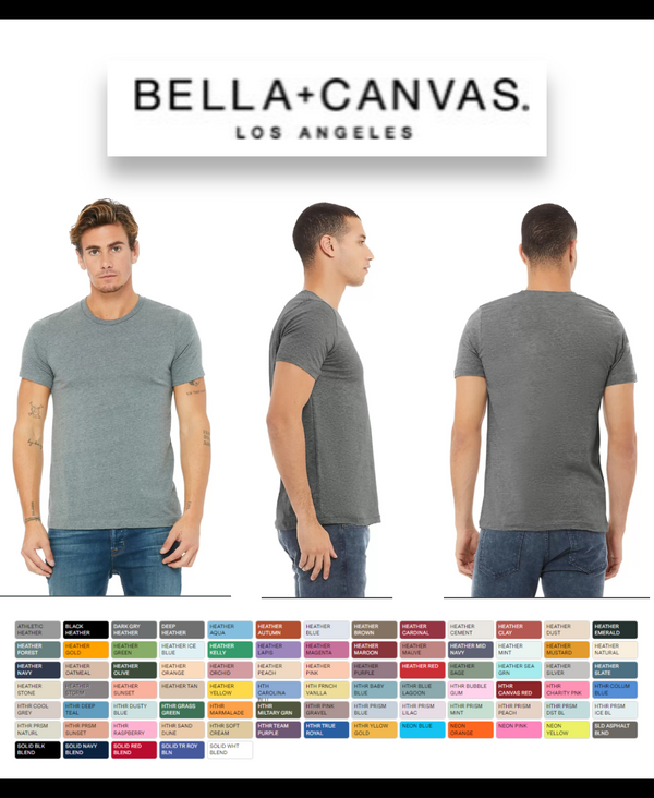 3001CVC Bella + Canvas Unisex Heather CVC T-Shirt - Brand New