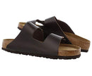 0552341 BIRKENSTOCK MEN'S SOFT ARIZONA AMALFI LEATHER SANDALS BROWN SIZE 8 - Brand New