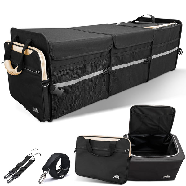 RHINOZERO TRUNK ORGANIZER | SEDAN SUV TRUCKS, DETACHABLE COOLER BAG - BLACK - XL - Like New