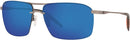 Costa Del Mar SKM-228-OBMP Skimmer Sunglasses - Blue Mirror 580P/Matte Silver - Like New