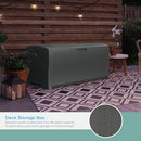 Suncast 122 Gallon Extra Large Resin Wicker Outdoor Storage Deck Box, Peppercorn - Like New