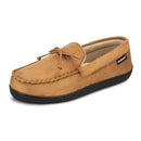 ISOTONER MEN'S MICROSUEDE MOCCASIN SLIPPER - SIZE: MEN 9.5-10.5 (BROWN) - Brand New