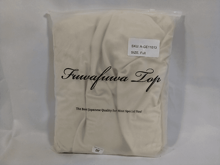 FUWAFUWA TOP JAPANESE TWIN SIZE MATTRESS PROTECTOR - BIEGE - Like New
