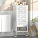 LEYNOT SMALL BATHROOM STORAGE CABINET,42.51X 16.53X13.77,RY014 - WHITE - Like New