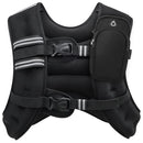 ZELUS WEIGHTED VEST, 25LB WEIGHT VEST WITH REFLECTIVE STRIPE FOR WORKOUT- BLACK - Like New